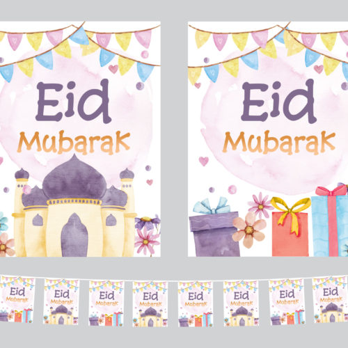 Eid Mubarak Flags | Colourful Presents