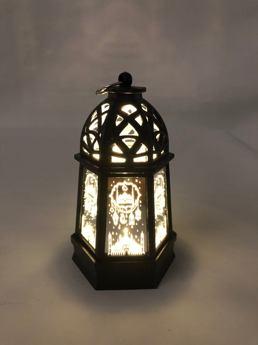 Flat Dome Rustic Black Lantern (Small)