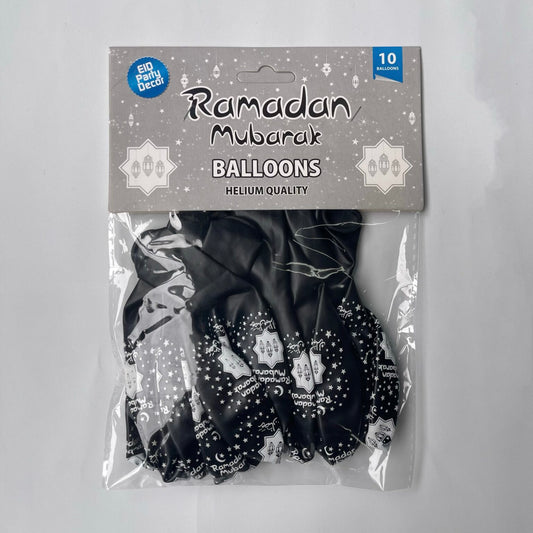 Ramadan Mubarak Balloons | Black
