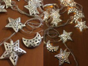 20pc Metal Lights Moon & Star | Silver