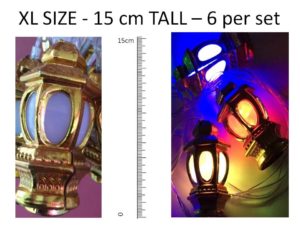6pc EXTRA LARGE Lantern Lights | Gold