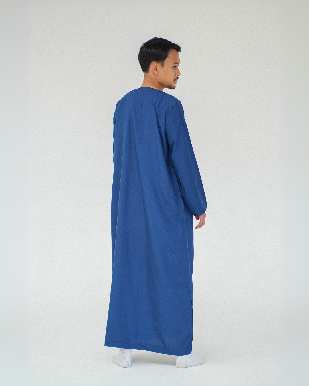 Adrees Omani Long Sleeve Thobe | Blue