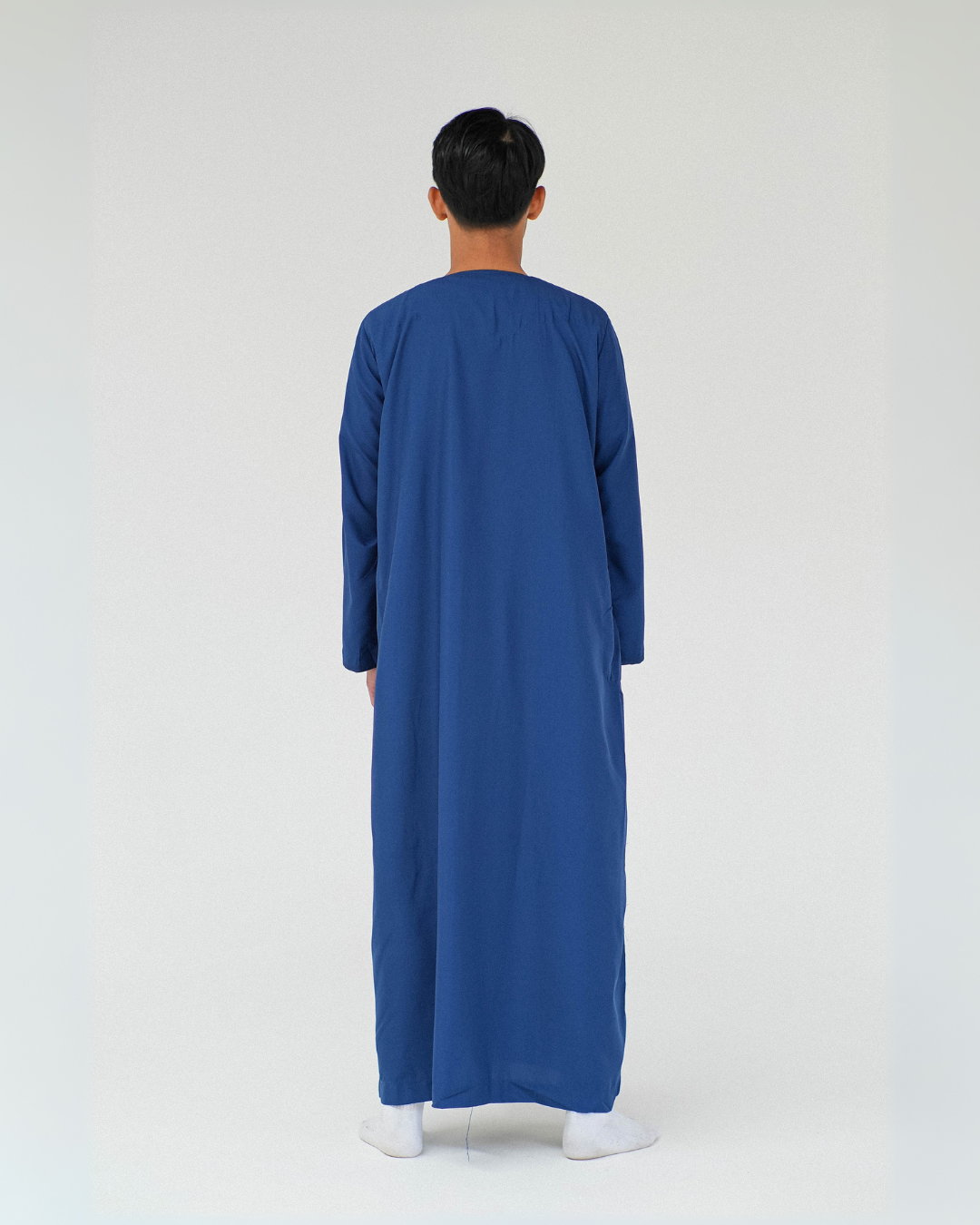 Adrees Omani Long Sleeve Thobe | Blue