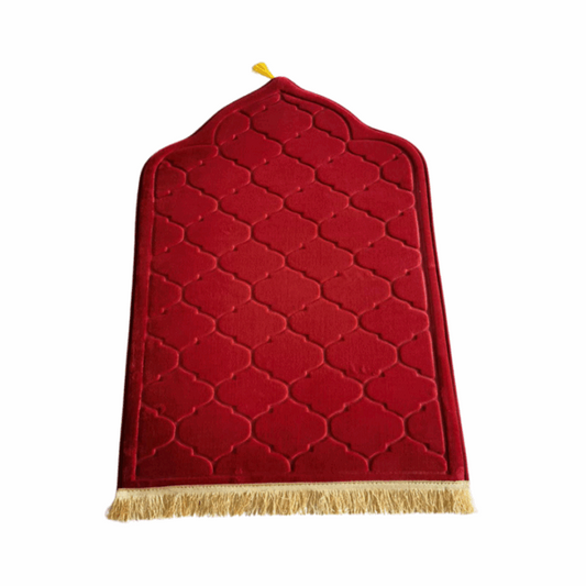 Premium Arched Prayer Mat | Red