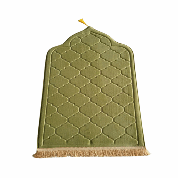 Premium Arched Prayer Mat | Moss Green