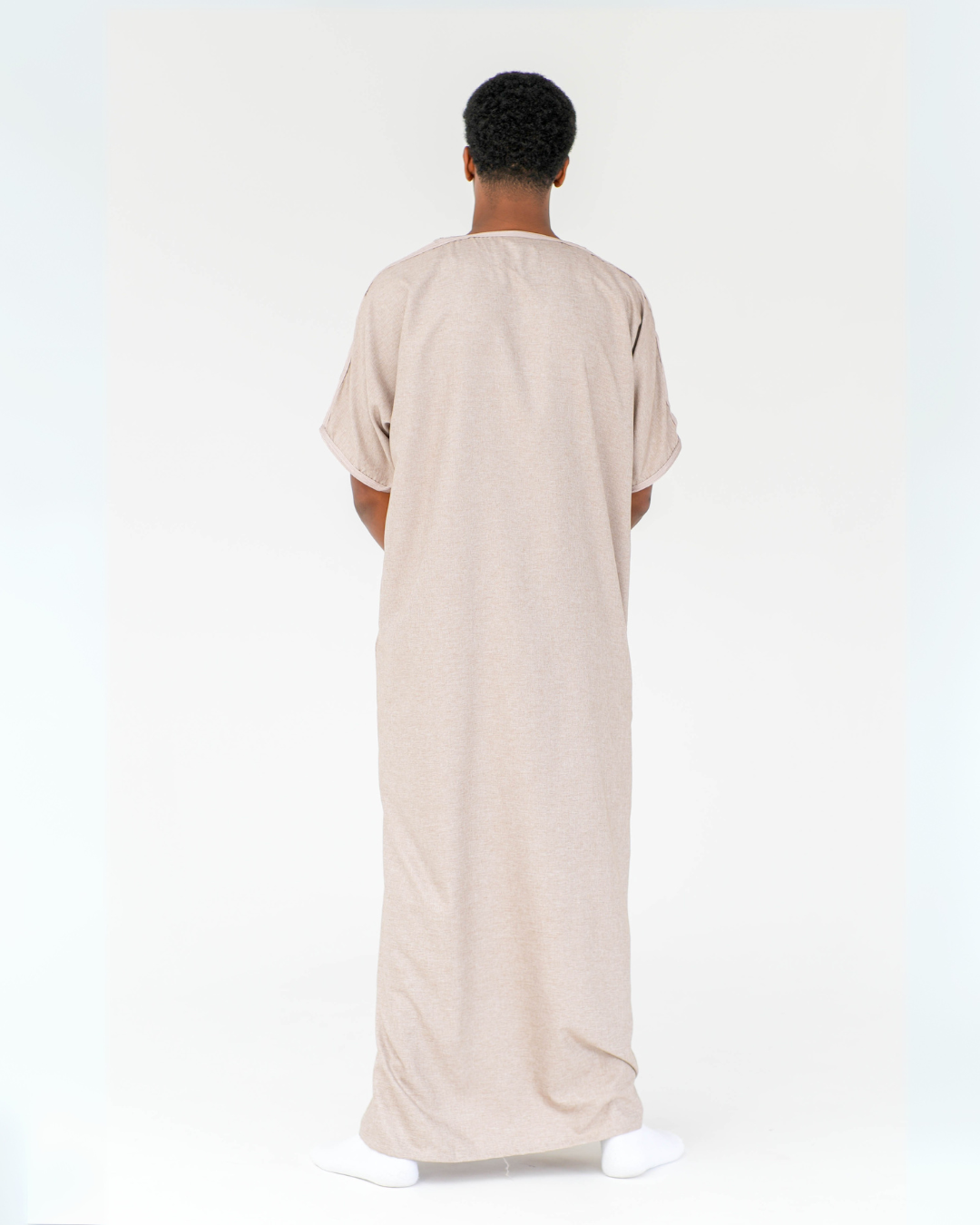 Premium Moroccan Short Sleeve Thobe | Sand