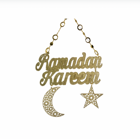Ramadan Kareem Glitter Wall Hanging
