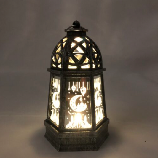 Flat Dome Rustic Silver Lantern (Small)