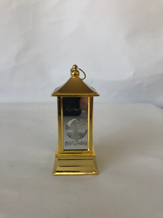 Small Gold Square Mirrored Lantern