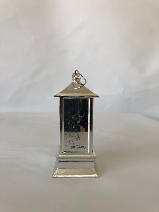 Small Silver Square Mirrored Lantern