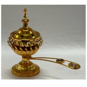 Medium Bukhoor Burner with Handle | Gold