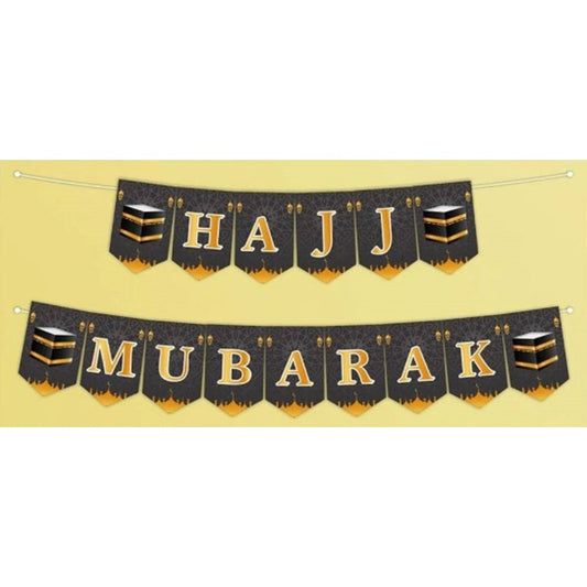Hajj Mubarak Single Letter Flags