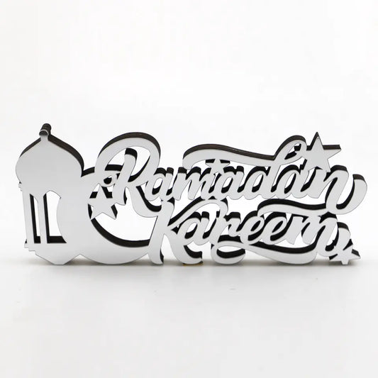 Ramadan Kareem Lantern Acrylic Stand | Silver