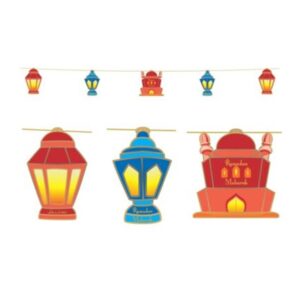 Lanterns Hanging Display | Red & Blue