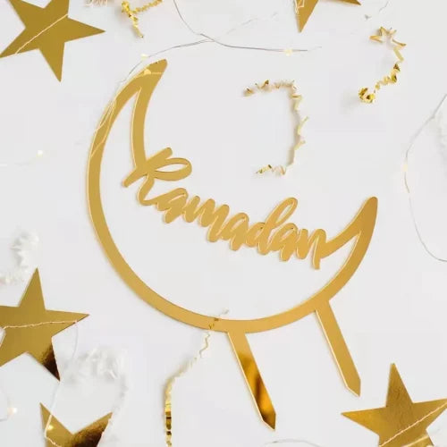 Crescent Ramadan Cake Topper