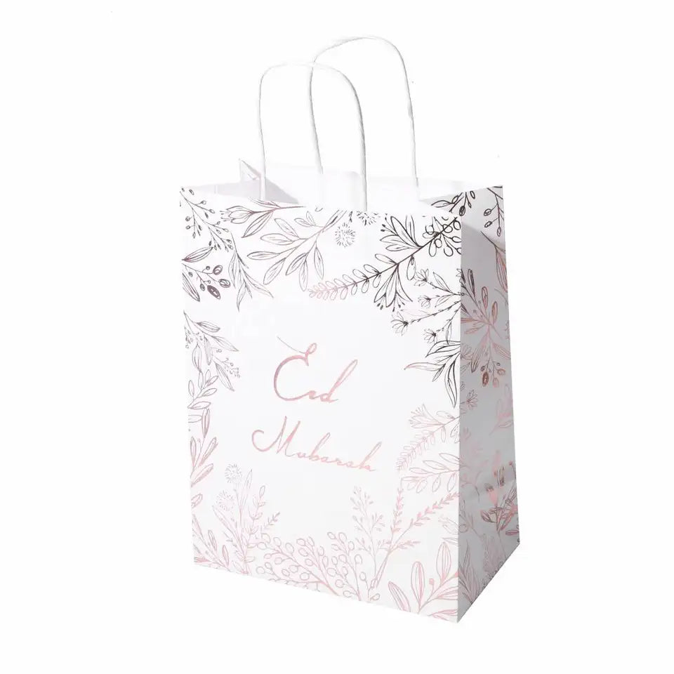 Eid Mubarak Gift Bag | Rose Gold Leaf
